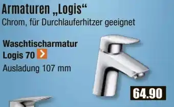 V Baumarkt Armaturen „Logis" Waschtischarmatur Logis 70 Angebot