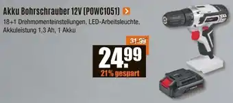V Baumarkt varo Akku Bohrschrauber 12V (POWC1051) Angebot