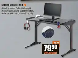 V Baumarkt Gaming Schreibtisch Angebot