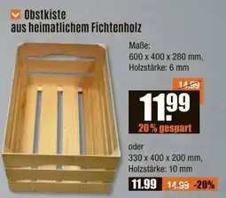 V Baumarkt Obstkiste aus heimatlichem Fichtenholz Angebot