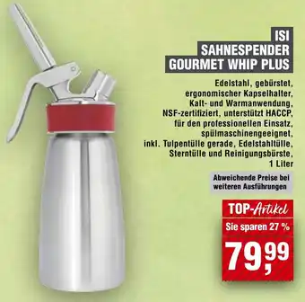 Handelshof ISI SAHNESPENDER GOURMET WHIP PLUS Angebot