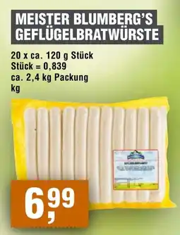 Handelshof MEISTER BLUMBERG'S GEFLÜGELBRATWÜRSTE Angebot
