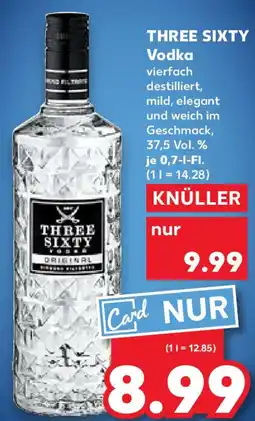 Kaufland THREE SIXTY Vodka Angebot