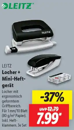 Lidl LEITZ Locher + Mini-Heftgerät Angebot