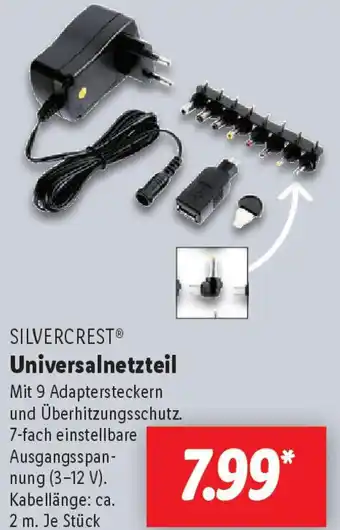Lidl SILVERCREST Universalnetzteil Angebot