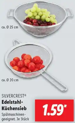 Lidl SILVERCREST Edelstahl Küchensieb Angebot