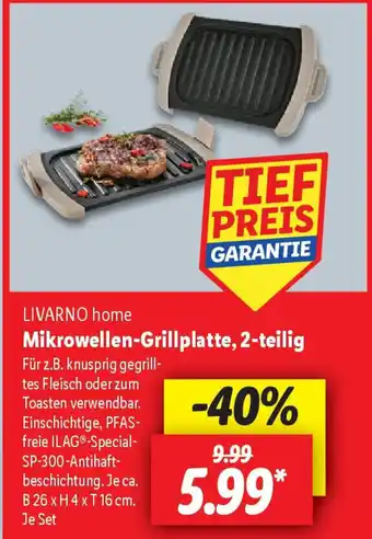 Lidl LIVARNO home Mikrowellen-Grillplatte, 2-teilig Angebot