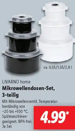 Lidl LIVARNO home Mikrowellendosen-Set, 3-teilig Angebot
