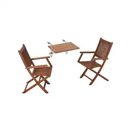 Netto Marken-Discount Merxx Balkonmöbel Set Rio 3 tlg. Balkonhängetisch, 2 Stühle aus Eukalyptusholz Angebot