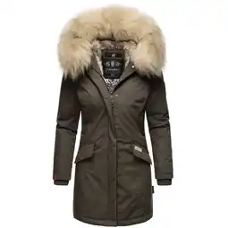 Netto Marken-Discount NAVAHOO Damen stylischer Wintermantel Winterparka mit Kunstfell-Kapuze Cristial Angebot