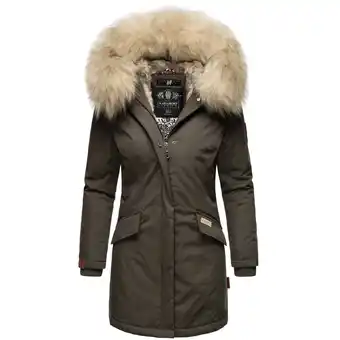 Netto Marken-Discount NAVAHOO Damen stylischer Wintermantel Winterparka mit Kunstfell-Kapuze Cristial Angebot