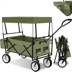 Netto Marken-Discount tectake Bollerwagen, faltbar, mit Dach, große Hecktasche und 2 Netztaschen, inklusive Tragetasche Angebot