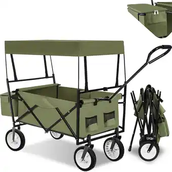 Netto Marken-Discount tectake Bollerwagen, faltbar, mit Dach, große Hecktasche und 2 Netztaschen, inklusive Tragetasche Angebot