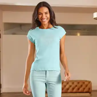 NKD Damen-T-Shirt mit Herz aus Strasssteinen Angebot