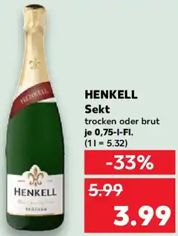 Kaufland HENKELL Sekt Angebot