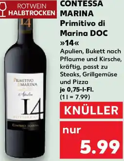 Kaufland CONTESSA MARINA Primitivo di Marina DOC 14 Angebot