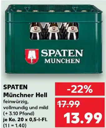 Kaufland SPATEN Münchner Hell Angebot
