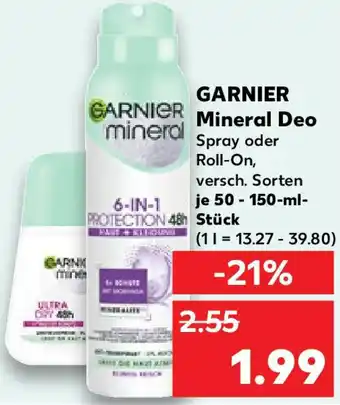 Kaufland GARNIER Mineral Deo Angebot