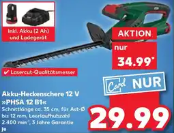 Kaufland PARKSIDE Akku-Heckenschere 12 V ,,PHSA 12 B1" Angebot
