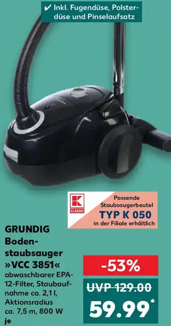 Kaufland GRUNDIG Bodenstaubsauger VCC 3851 Angebot