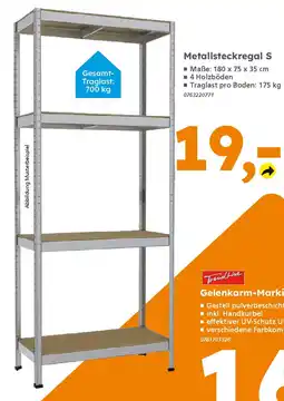 Globus Baumarkt Metallsteckregal S Angebot