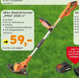 Globus Baumarkt PRIMASTER Akku Rasentrimmer "PMAT 2025-1" Angebot