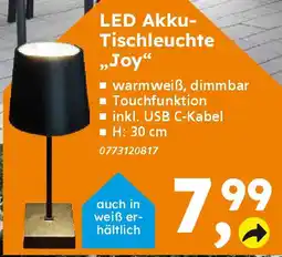 Globus Baumarkt LED Akku- Tischleuchte "Joy" Angebot