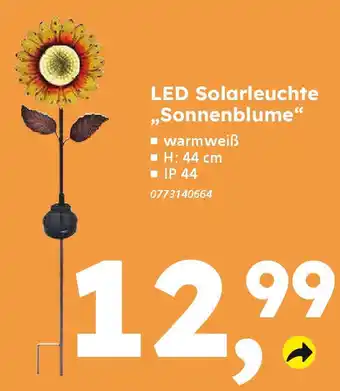 Globus Baumarkt LED Solarleuchte ,,Sonnenblume" Angebot
