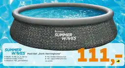 Globus Baumarkt SUMMER WAVES Pool-Set,,Dark Herringbone" Angebot