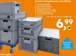 Globus Baumarkt System-Stapelboxen und Körbe Angebot