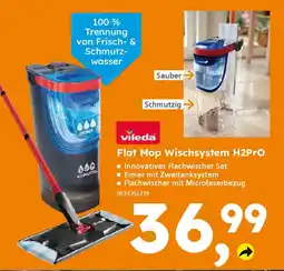 Globus Baumarkt vileda Flat Mop Wischsystem H2PrO Angebot