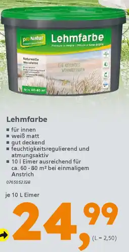 Globus Baumarkt proNatur Lehmfarbe Angebot