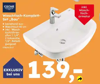 Globus Baumarkt GROHE Waschtisch-Komplett- Set,,Bau❝ Angebot