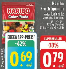 Edeka Haribo Fruchtgummi oder Lakritz Angebot