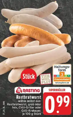 Edeka RASTING Rostbratwurst Angebot
