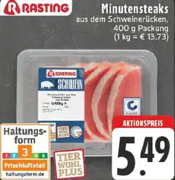 Edeka RASTING Minutensteaks Angebot