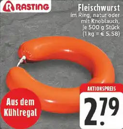 Edeka RASTING Fleischwurst Angebot