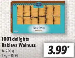 Lidl 1001 delights Baklava Walnuss Angebot