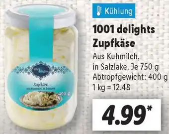Lidl 1001 delights Zupfkäse Angebot