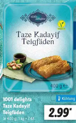 Lidl 1001 delights Taze Kadayif Teigfäden Angebot