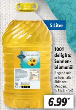 Lidl 1001 delights Sonnenblumenöl Angebot