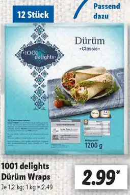 Lidl 1001 delights Dürüm Wraps Angebot