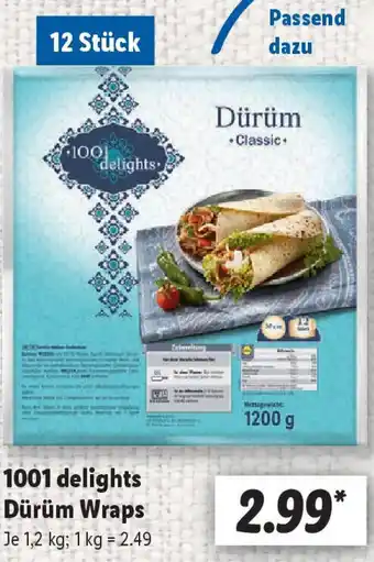 Lidl 1001 delights Dürüm Wraps Angebot