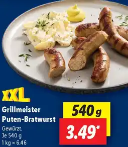 Lidl Grillmeister Puten-Bratwurst Angebot