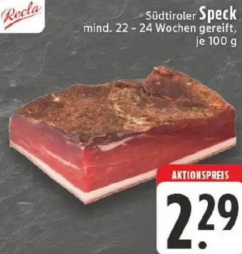 Edeka Recla Südtiroler Speck Angebot
