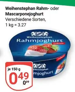 Globus Weihenstephan rahmjoghurt Angebot