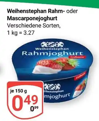 Globus Weihenstephan rahmjoghurt Angebot