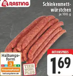 Edeka RASTING Schinkenmettwürstchen Angebot