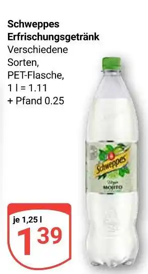 Globus Schweppes erfrischungsgetränk Angebot