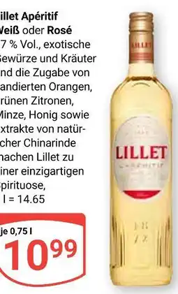 Globus Lillet apéritif weiß Angebot